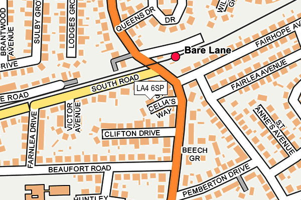 LA4 6SP map - OS OpenMap – Local (Ordnance Survey)