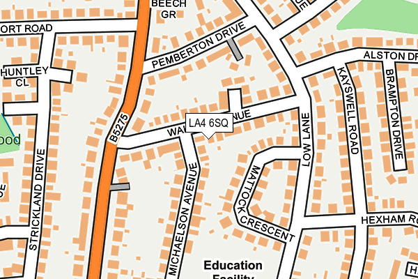 LA4 6SQ map - OS OpenMap – Local (Ordnance Survey)