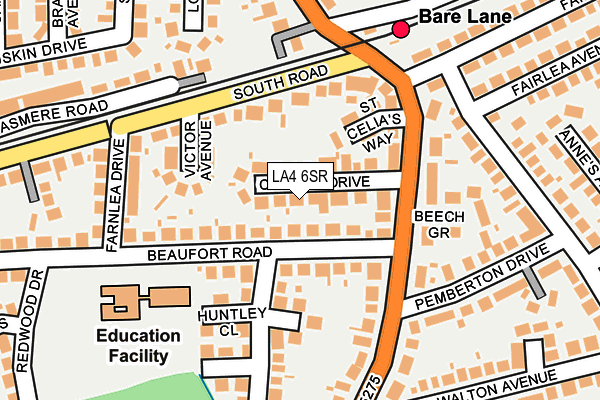 LA4 6SR map - OS OpenMap – Local (Ordnance Survey)