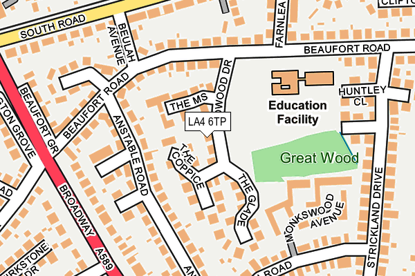 LA4 6TP map - OS OpenMap – Local (Ordnance Survey)