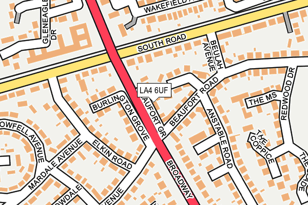 LA4 6UF map - OS OpenMap – Local (Ordnance Survey)