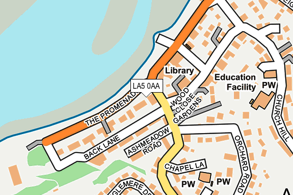 Map of GROSVENOR HOUSE (ARNSIDE) LIMITED at local scale