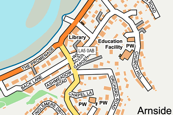 LA5 0AB map - OS OpenMap – Local (Ordnance Survey)