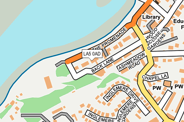LA5 0AD map - OS OpenMap – Local (Ordnance Survey)