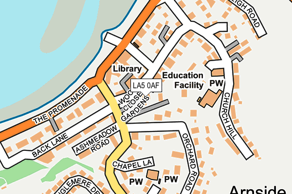 LA5 0AF map - OS OpenMap – Local (Ordnance Survey)