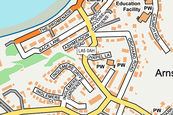 LA5 0AH map - OS OpenMap – Local (Ordnance Survey)