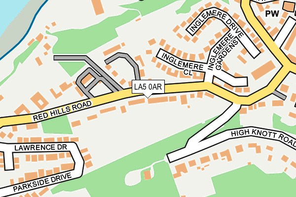 LA5 0AR map - OS OpenMap – Local (Ordnance Survey)