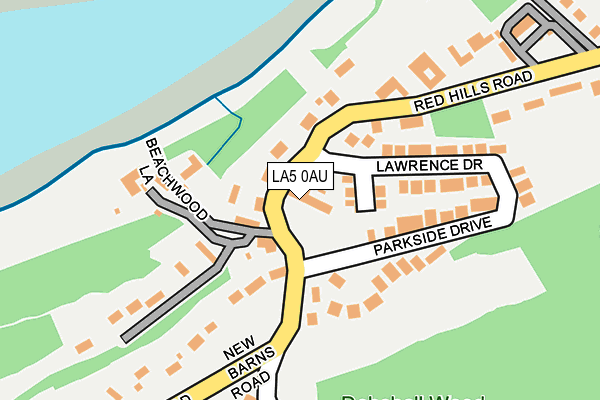 LA5 0AU map - OS OpenMap – Local (Ordnance Survey)