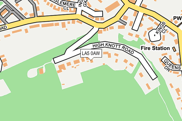 LA5 0AW map - OS OpenMap – Local (Ordnance Survey)