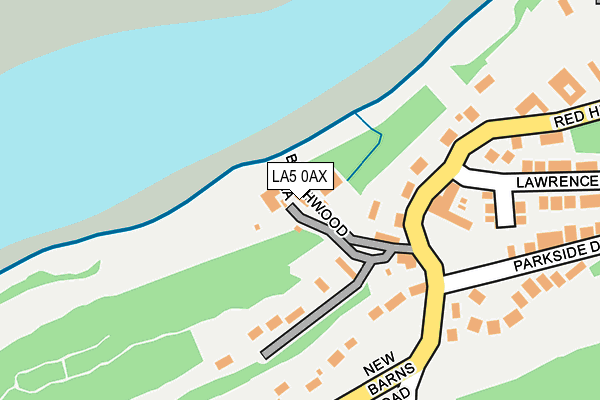LA5 0AX map - OS OpenMap – Local (Ordnance Survey)