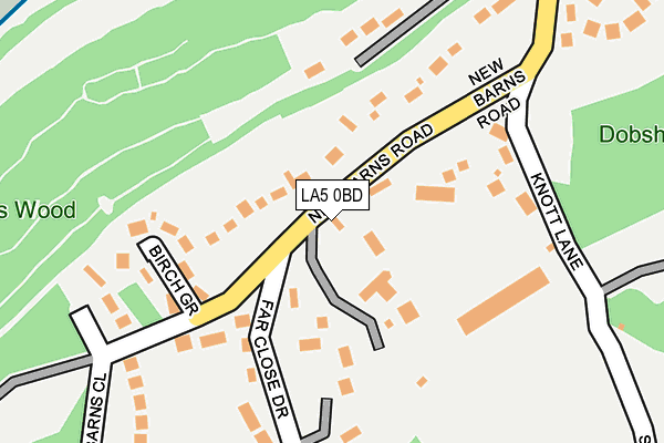 LA5 0BD map - OS OpenMap – Local (Ordnance Survey)