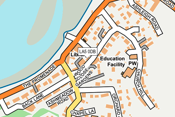 LA5 0DB map - OS OpenMap – Local (Ordnance Survey)