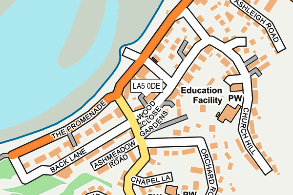 LA5 0DE map - OS OpenMap – Local (Ordnance Survey)