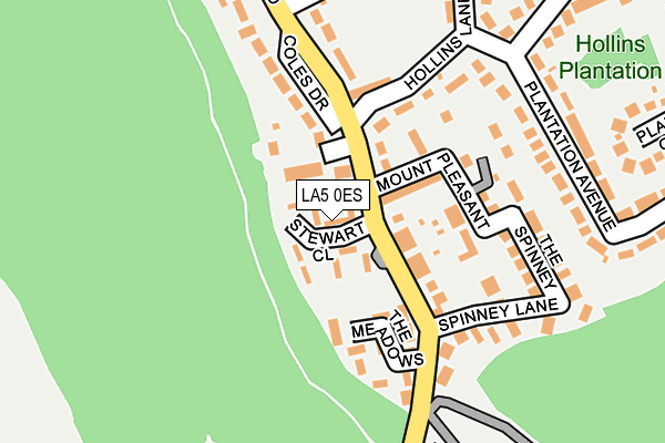 LA5 0ES map - OS OpenMap – Local (Ordnance Survey)