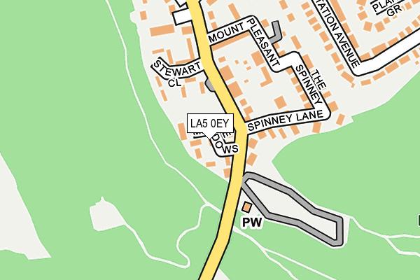 LA5 0EY map - OS OpenMap – Local (Ordnance Survey)