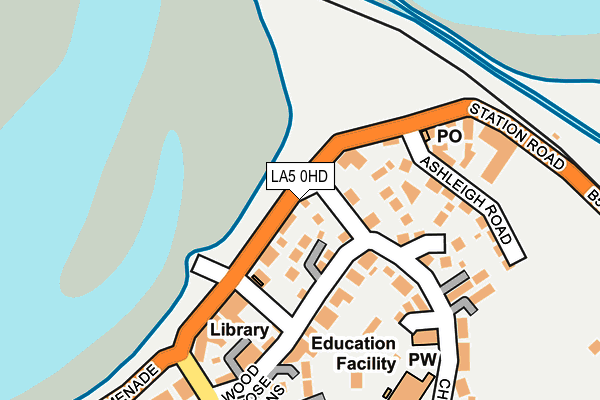 LA5 0HD map - OS OpenMap – Local (Ordnance Survey)