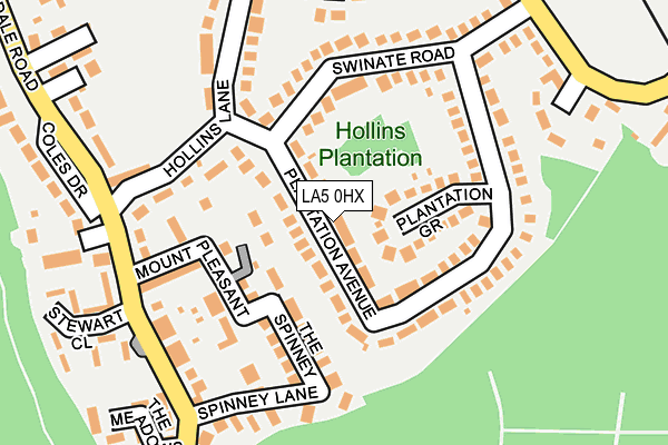 LA5 0HX map - OS OpenMap – Local (Ordnance Survey)