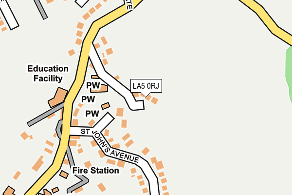LA5 0RJ map - OS OpenMap – Local (Ordnance Survey)