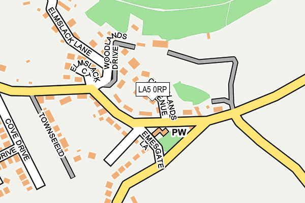 LA5 0RP map - OS OpenMap – Local (Ordnance Survey)