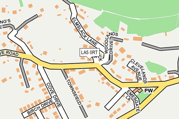 LA5 0RT map - OS OpenMap – Local (Ordnance Survey)