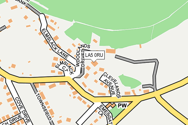 LA5 0RU map - OS OpenMap – Local (Ordnance Survey)