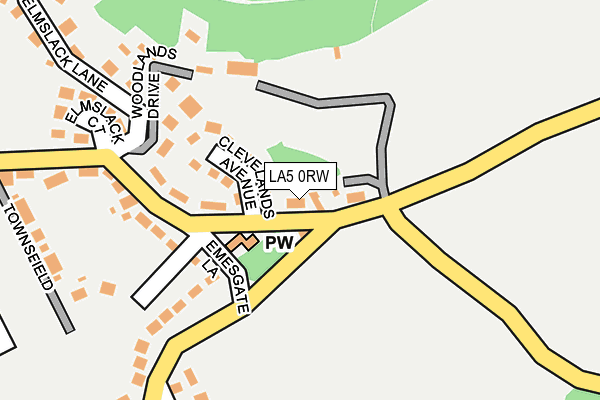LA5 0RW map - OS OpenMap – Local (Ordnance Survey)