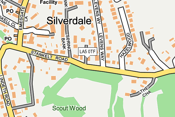 LA5 0TF map - OS OpenMap – Local (Ordnance Survey)