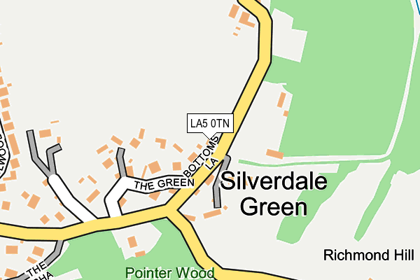 Map of BOTTOMS BARNS SILVERDALE MANAGEMENT COMPANY LIMITED at local scale