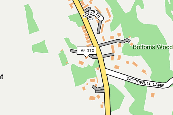 LA5 0TX map - OS OpenMap – Local (Ordnance Survey)
