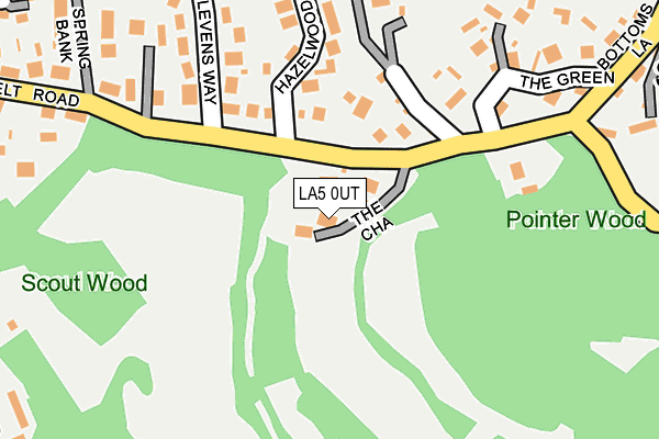 LA5 0UT map - OS OpenMap – Local (Ordnance Survey)