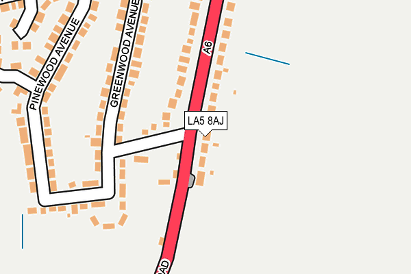 LA5 8AJ map - OS OpenMap – Local (Ordnance Survey)