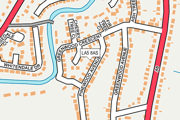 LA5 8AS map - OS OpenMap – Local (Ordnance Survey)
