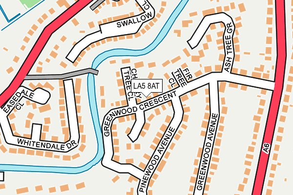 LA5 8AT map - OS OpenMap – Local (Ordnance Survey)