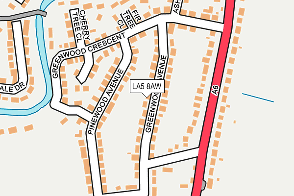 LA5 8AW map - OS OpenMap – Local (Ordnance Survey)