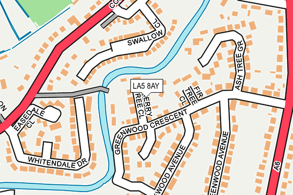 LA5 8AY map - OS OpenMap – Local (Ordnance Survey)