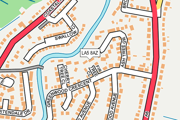 LA5 8AZ map - OS OpenMap – Local (Ordnance Survey)