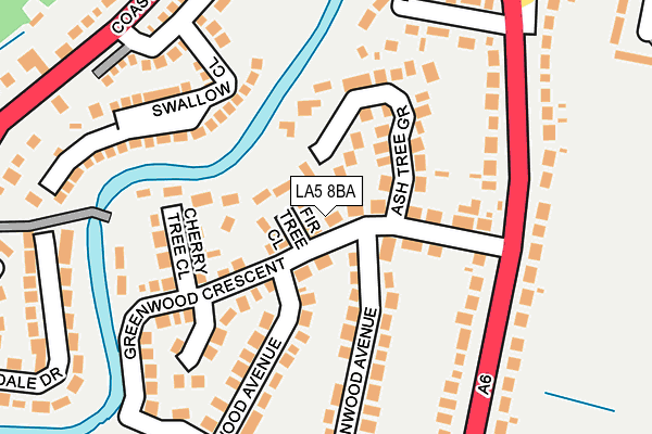 LA5 8BA map - OS OpenMap – Local (Ordnance Survey)