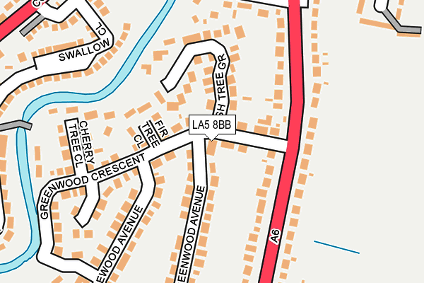 LA5 8BB map - OS OpenMap – Local (Ordnance Survey)