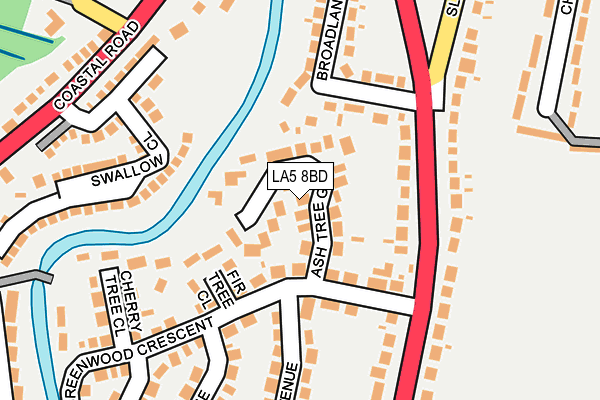 LA5 8BD map - OS OpenMap – Local (Ordnance Survey)