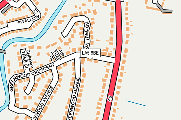 LA5 8BE map - OS OpenMap – Local (Ordnance Survey)