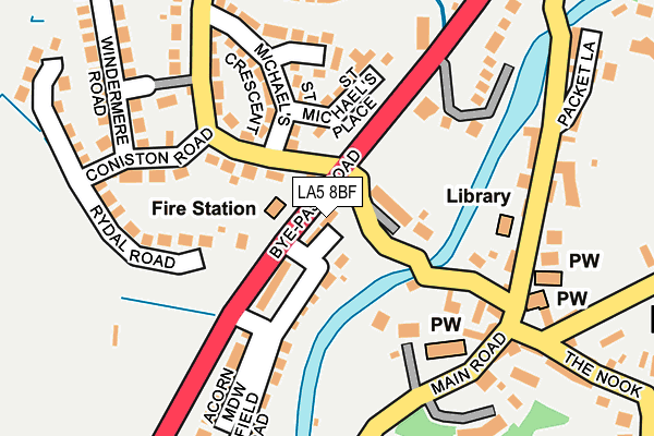 LA5 8BF map - OS OpenMap – Local (Ordnance Survey)