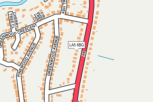 LA5 8BG map - OS OpenMap – Local (Ordnance Survey)