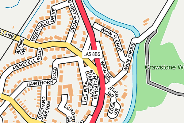 LA5 8BS map - OS OpenMap – Local (Ordnance Survey)