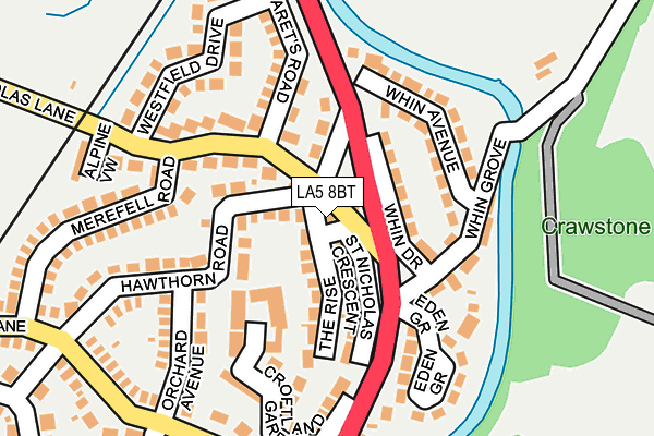 LA5 8BT map - OS OpenMap – Local (Ordnance Survey)
