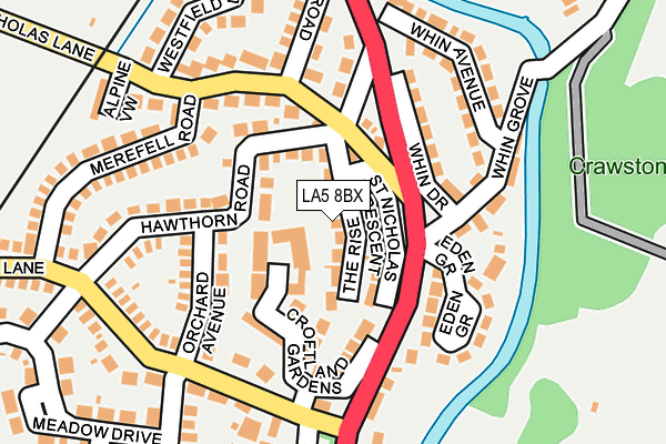 LA5 8BX map - OS OpenMap – Local (Ordnance Survey)