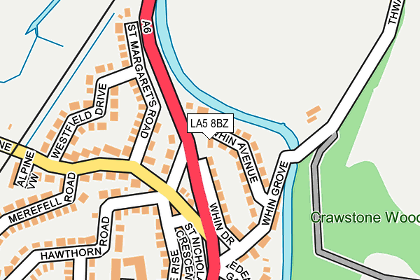 LA5 8BZ map - OS OpenMap – Local (Ordnance Survey)