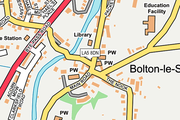 LA5 8DN map - OS OpenMap – Local (Ordnance Survey)