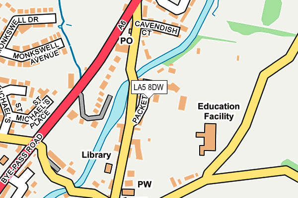 LA5 8DW map - OS OpenMap – Local (Ordnance Survey)