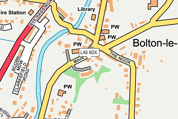 LA5 8DX map - OS OpenMap – Local (Ordnance Survey)