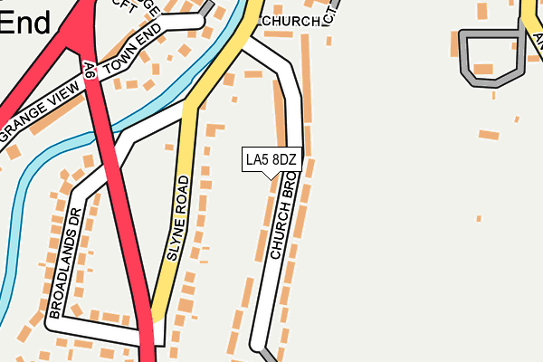 LA5 8DZ map - OS OpenMap – Local (Ordnance Survey)